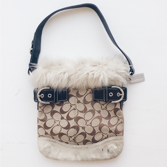 Coach Fur trim Bag - Picture 1 of 7